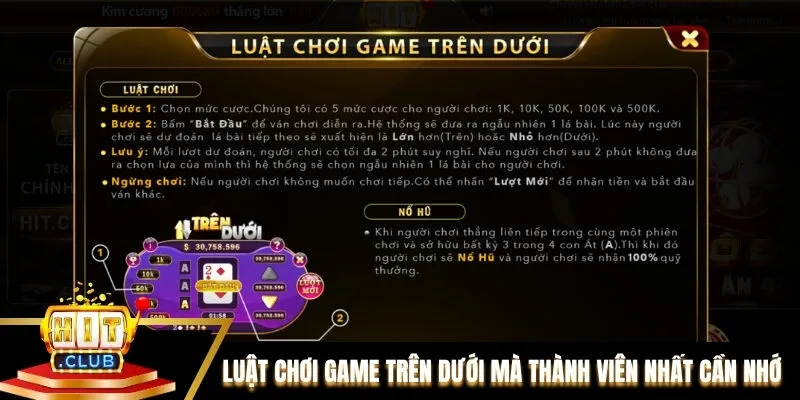 Luật chơi game Trên dưới mà thành viên nhất định phải ghi nhớ Luật chơi game Trên dưới mà thành viên nhất định phải ghi nhớ