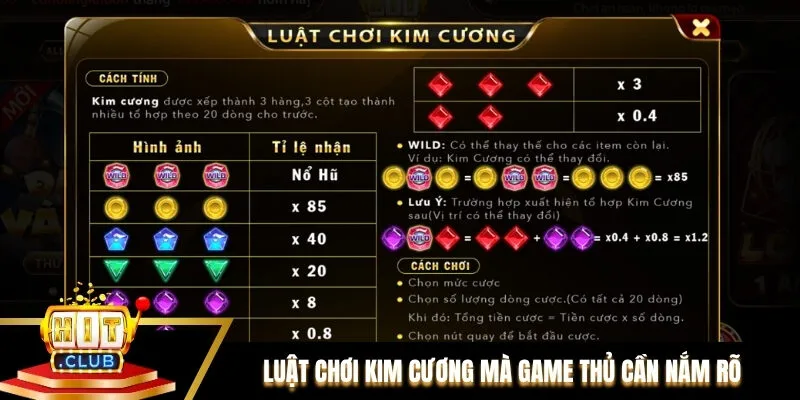 Luật chơi Kim Cương mà game thủ cần nắm rõ