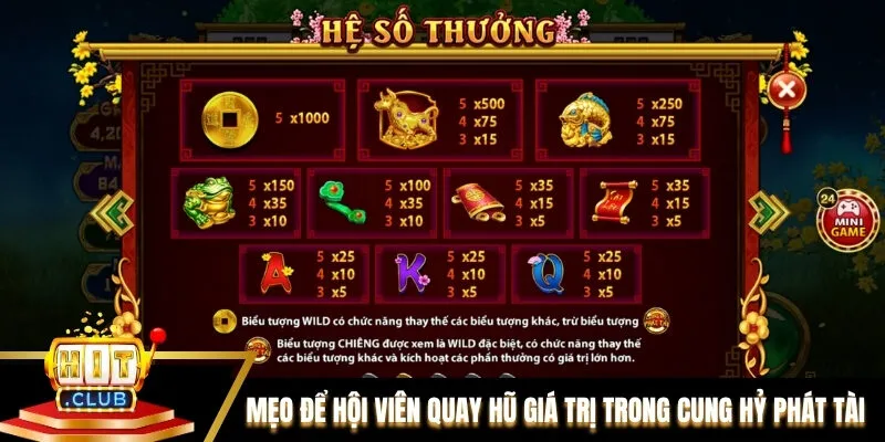 Mẹo để hội viên quay hũ giá trị trong Cung Hỷ Phát Tài Mẹo để hội viên quay hũ giá trị trong Cung Hỷ Phát Tài